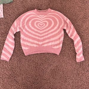 Pink heart sweater